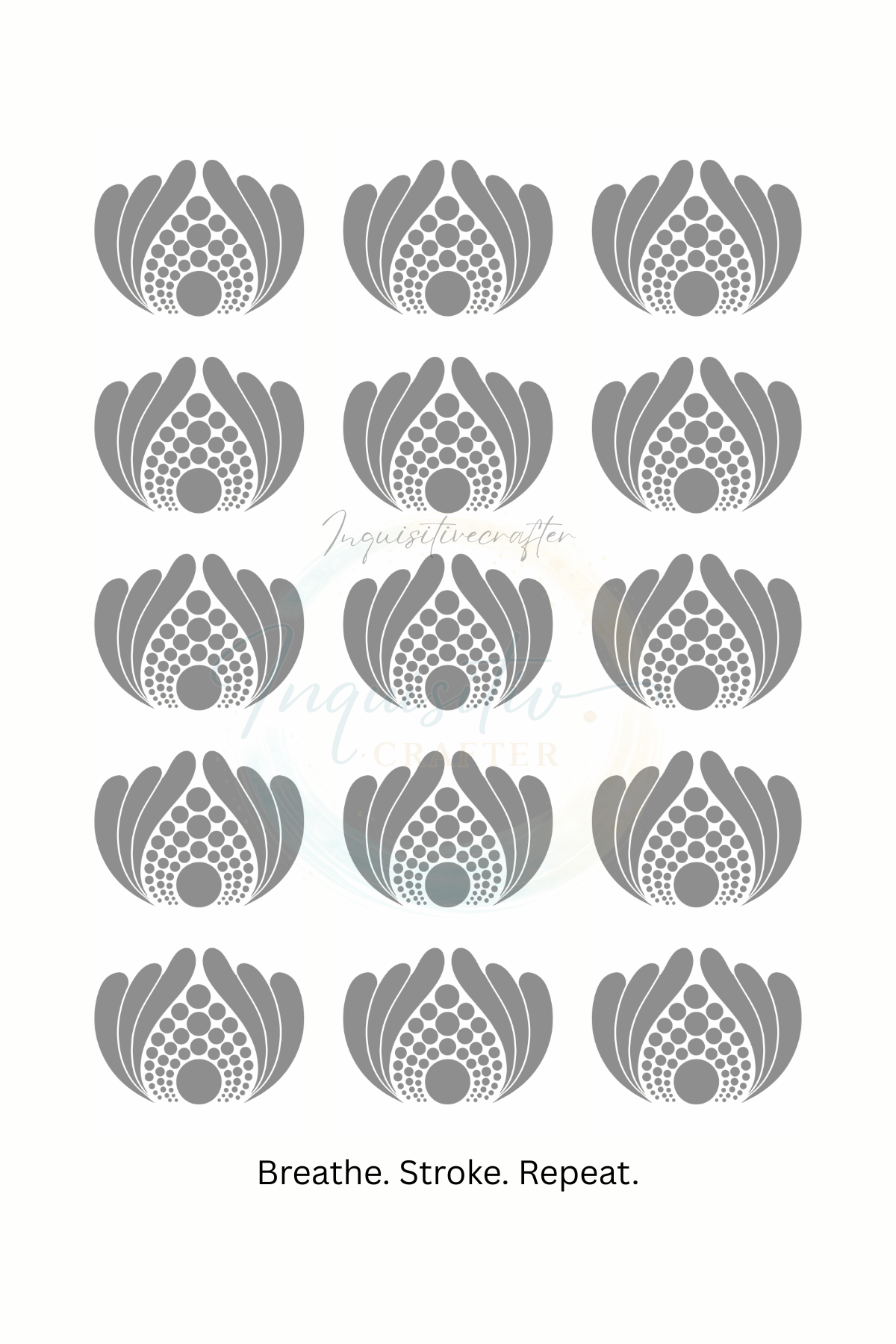 Mandala Brushstrokes Practice Sheets — Beginner PDF Digital Download
